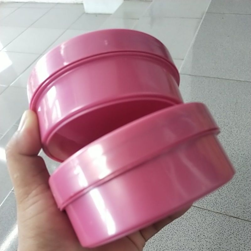 [ Paket usaha 20 PCS ] pot lulur 250gr Pomade warna pink magenta glossy mengkilap/ wadah handbody ko