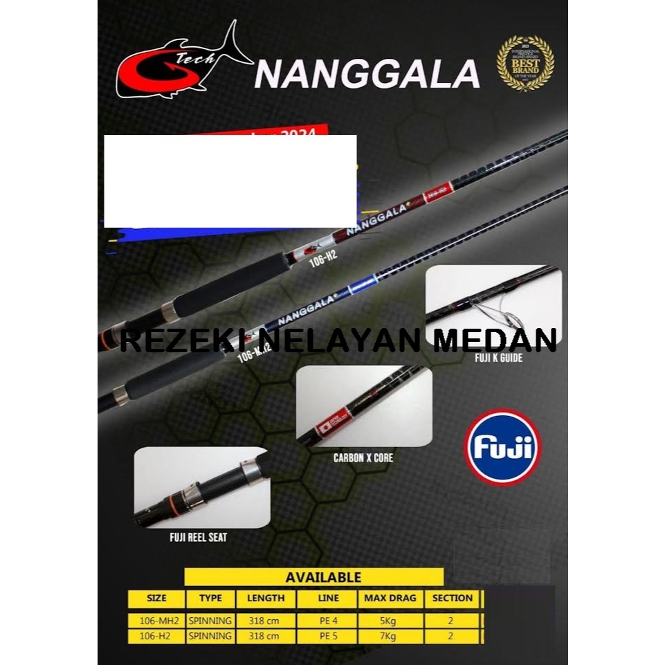 Joran Pinggiran G-TECH Nanggala 106 MH2 / 106 H2 | Joran Sambung 2 G-Tech