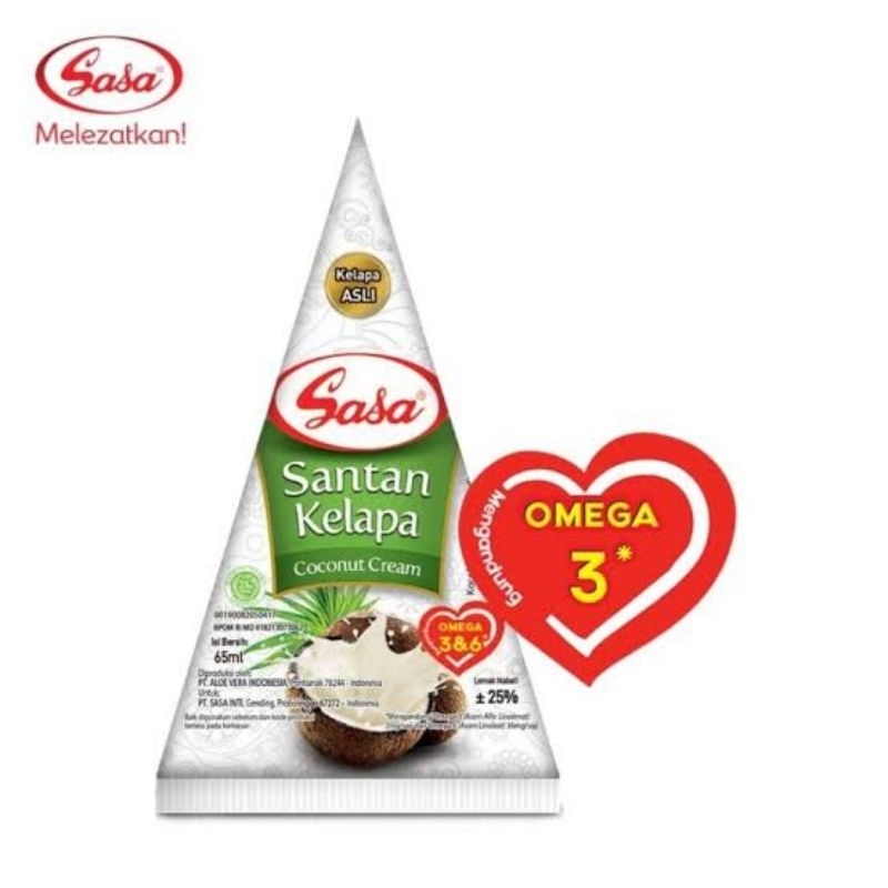 

SANTAN KELAPA SASA 65ML 1 DUS ISI 32/ SANTAN OMEGA SASA CAIR 65ML