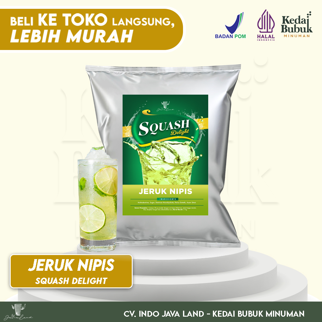 

Javaland Bubuk Minuman Squash Rasa Jeruk Nipis 1Kg | Squash Delight