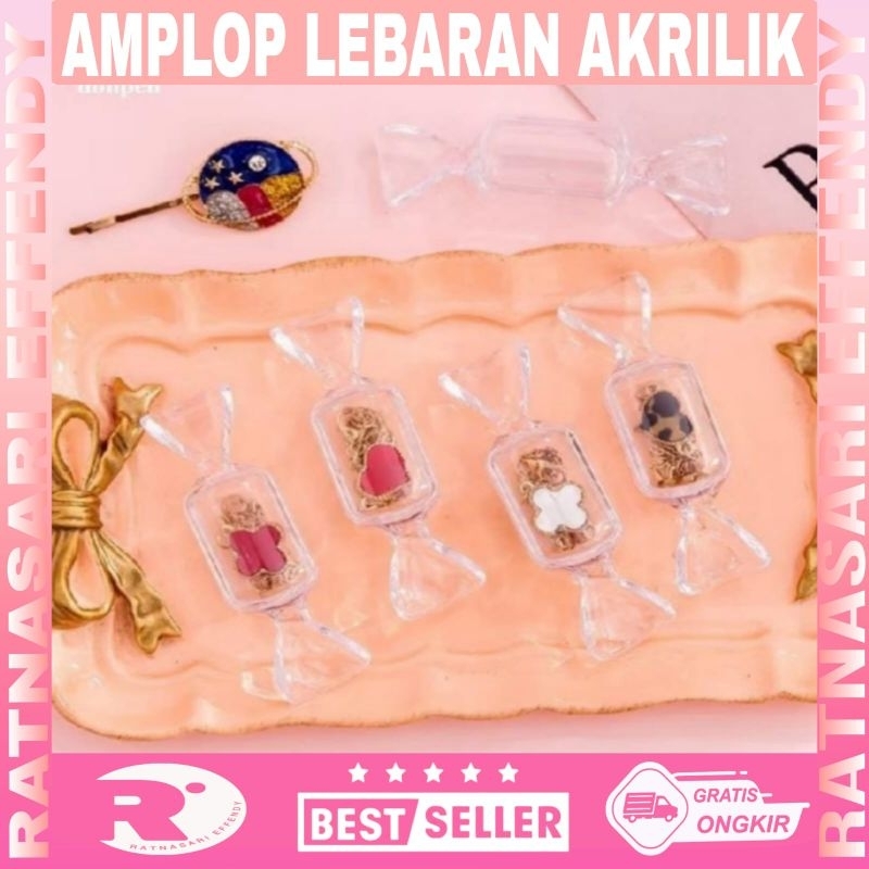 

(PROMO 5 PCS) Amplop Lebaran Terbaru 2025 Akrilik Berbentuk Permen Lucu Dan Unik Angpao Lebaran THR Terbaru
