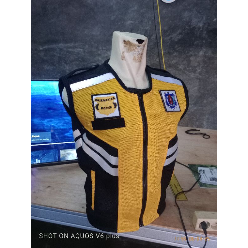 rompi satpam rompi security warna kuning hitam
