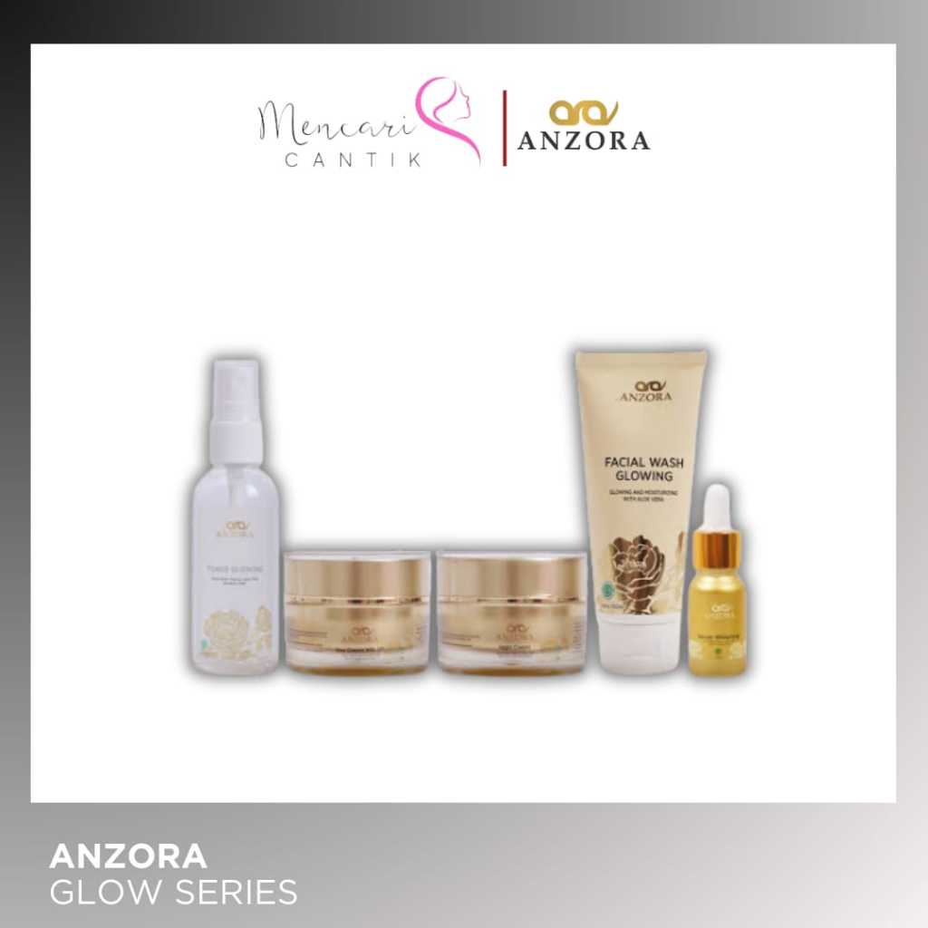 Eceran Anzora Skincare - Eceran Paket Glow Anzora - Day Cream Anzora - Toner Anzora - Facial Wash An