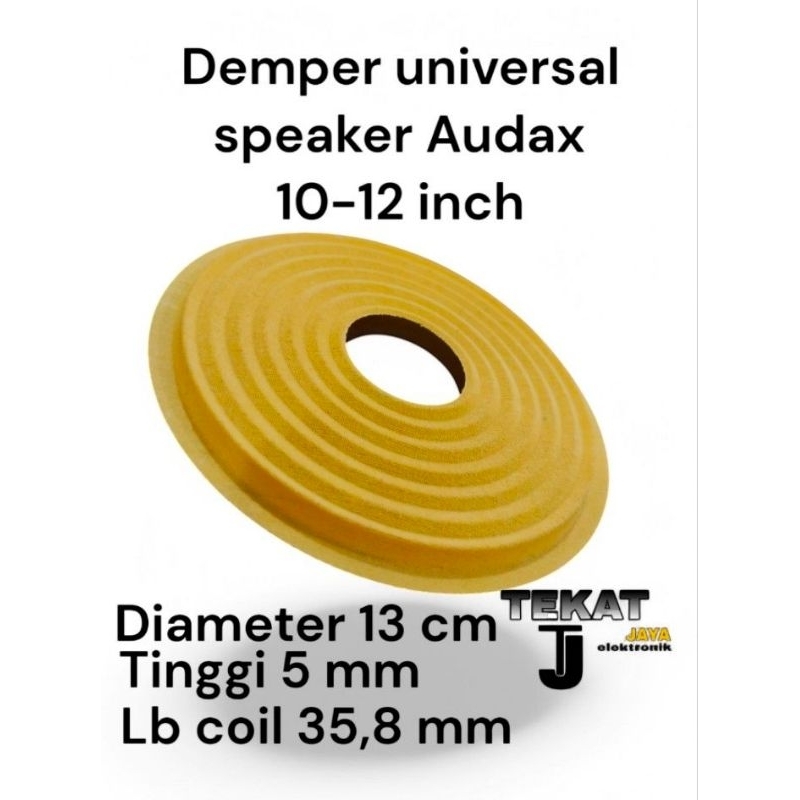 demper damper pir per membran speaker 10 12 inch diameter 13 cm lubang coil 35,8 mm tinggi 5mm