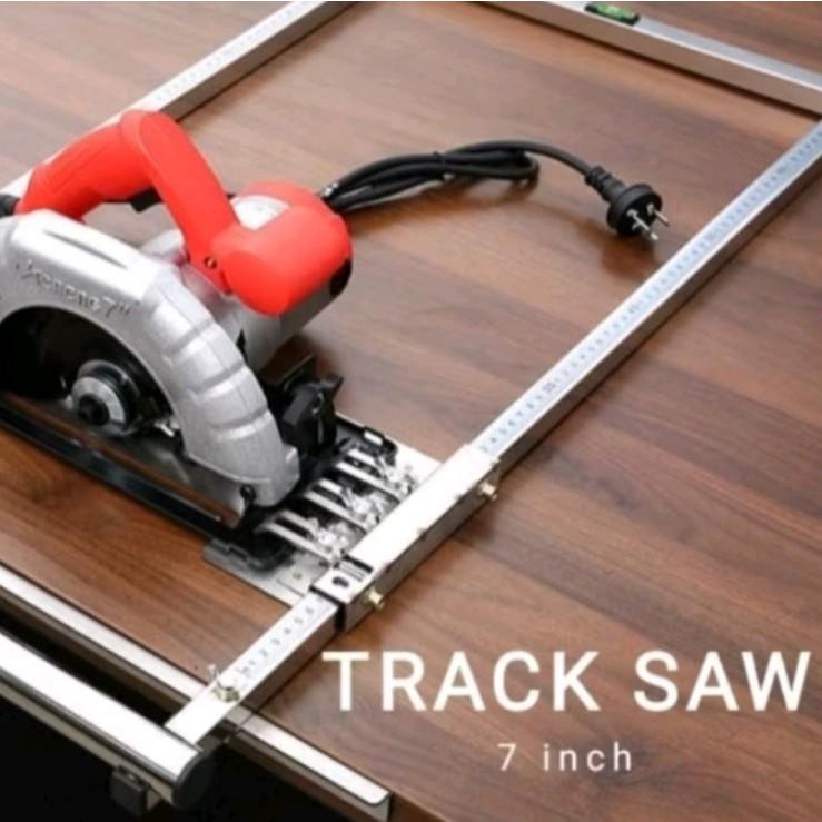 Track Circular Saw Alat  pemotongan papan kayu Gergaji Circular Track Saw 7inch