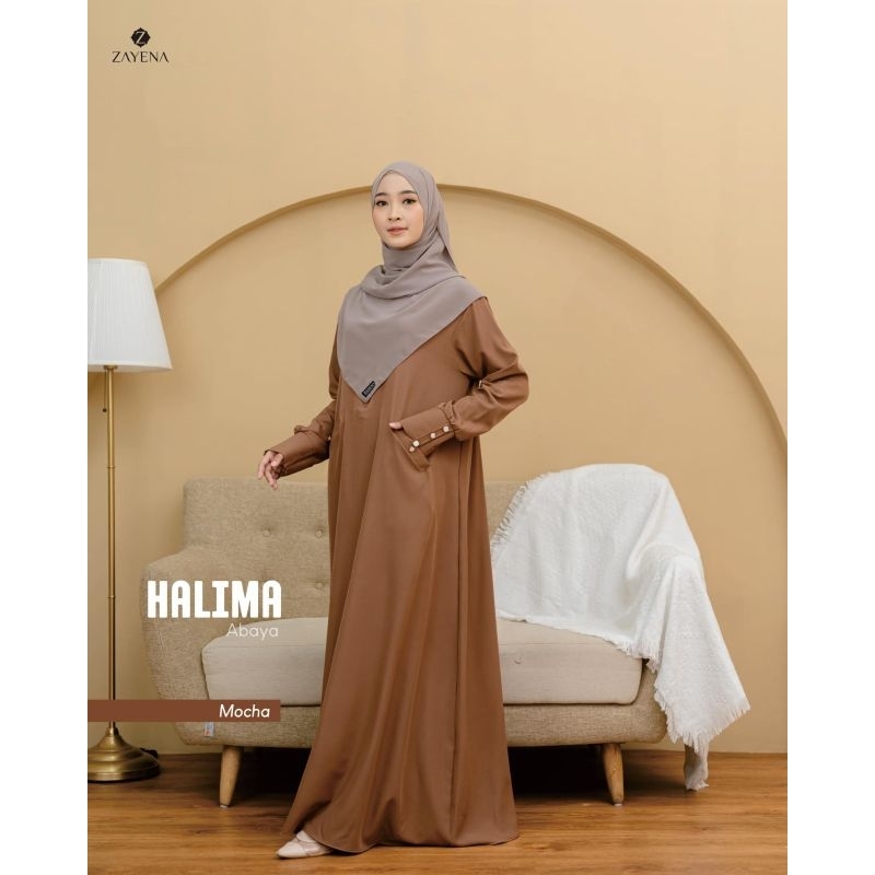Gamis Polos Abaya Simpel Halima Abaya by Zayena