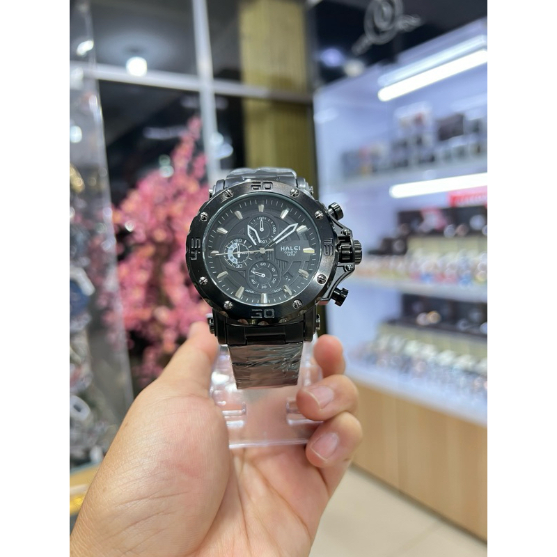 JAM TANGAN HALEI PRIA CHRONOGRAPH AKTIV SPORTY ORIGINAL