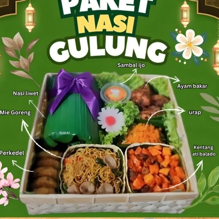 

Nasi liwet gulung/Nasi liwet gelaran/Nasi Hampers/Nasi liwet cantik/Nasi liwet enak 5porsi