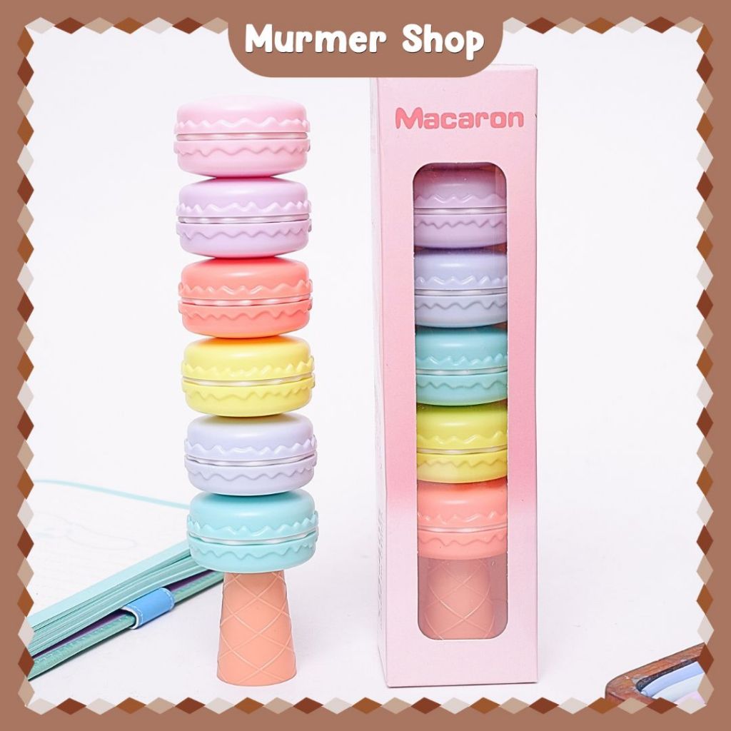 

Highlighter 3D Tumpuk Macaron Pastel Textlighter Textliner Macaron Penanda Kata Buku Halaman Unik