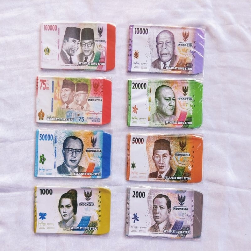 

[1 PAK ISI 8 PCS] Amplop Angpao Lebaran Besar Motif Karakter Mata Uang Rupiah Idul Fitri Ramadhan
