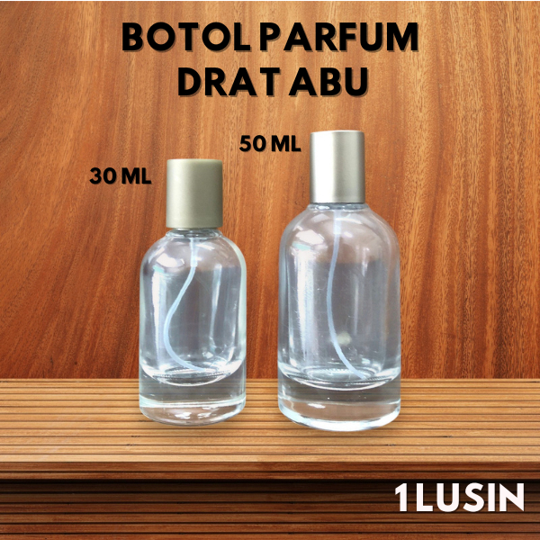 Botol Parfum Kaca Baru | Drat Bulat Unik ukuran 50 ml dan 30 ml