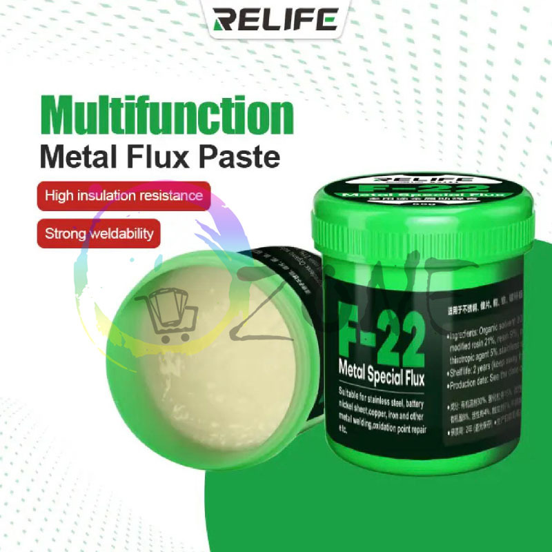 FLUX PASTA SOLDER RELIFE F-22 METAL FLUX PASTE MULTIFUNCTION RELIFE F-22