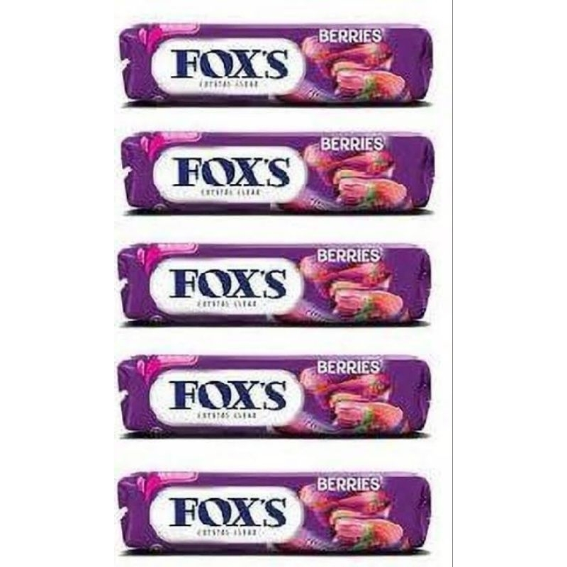 

Fox's Berries 5pcs x 27 gr Foxs Crystal Clear Permen Ovale Candy