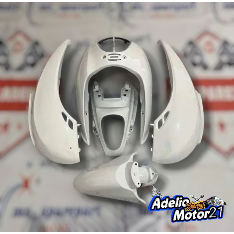 full halus body Scoopy karbu hitam putih merah marun pink