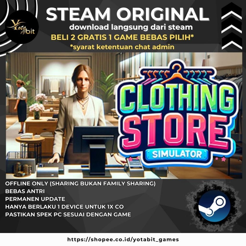 CLOTHING STORE SIMULATOR PC Sharing Original Offline