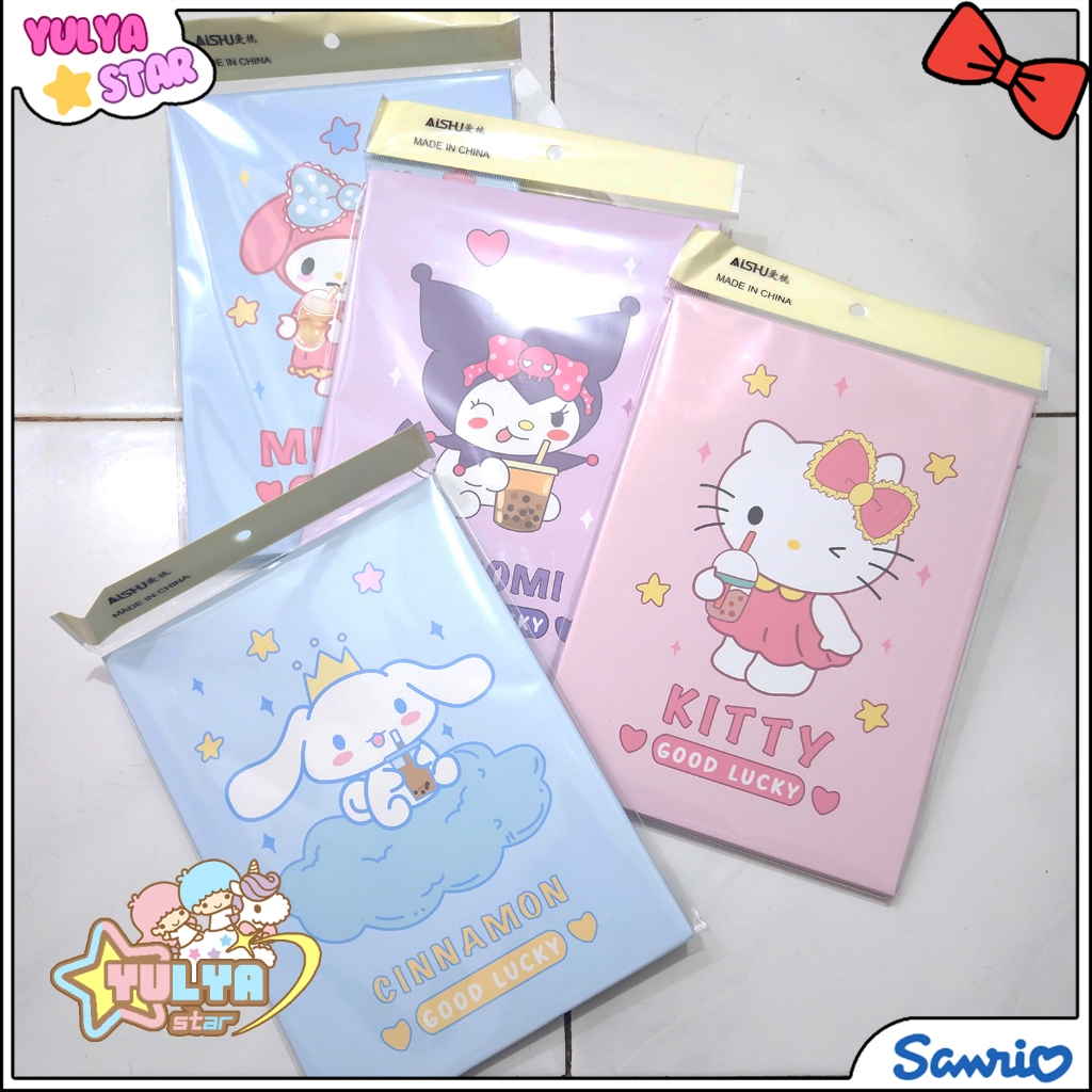 Kaca Lipat SANRIO / Kaca Cermin Rias Lipat Besar / Kaca kecantikan Bentuk BUKU