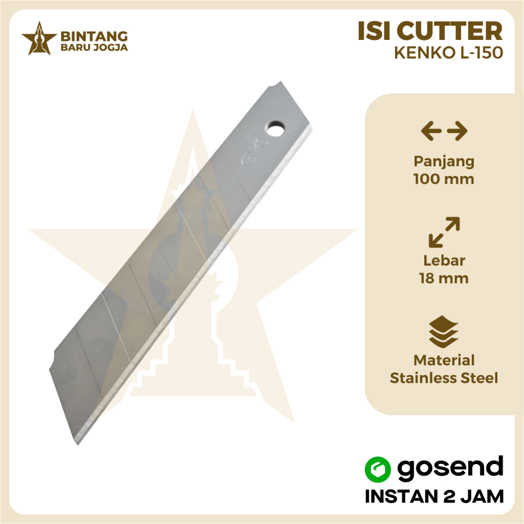 

Isi pisau Cutter Kenko besar L 150 / Isi cutter kenko L-150