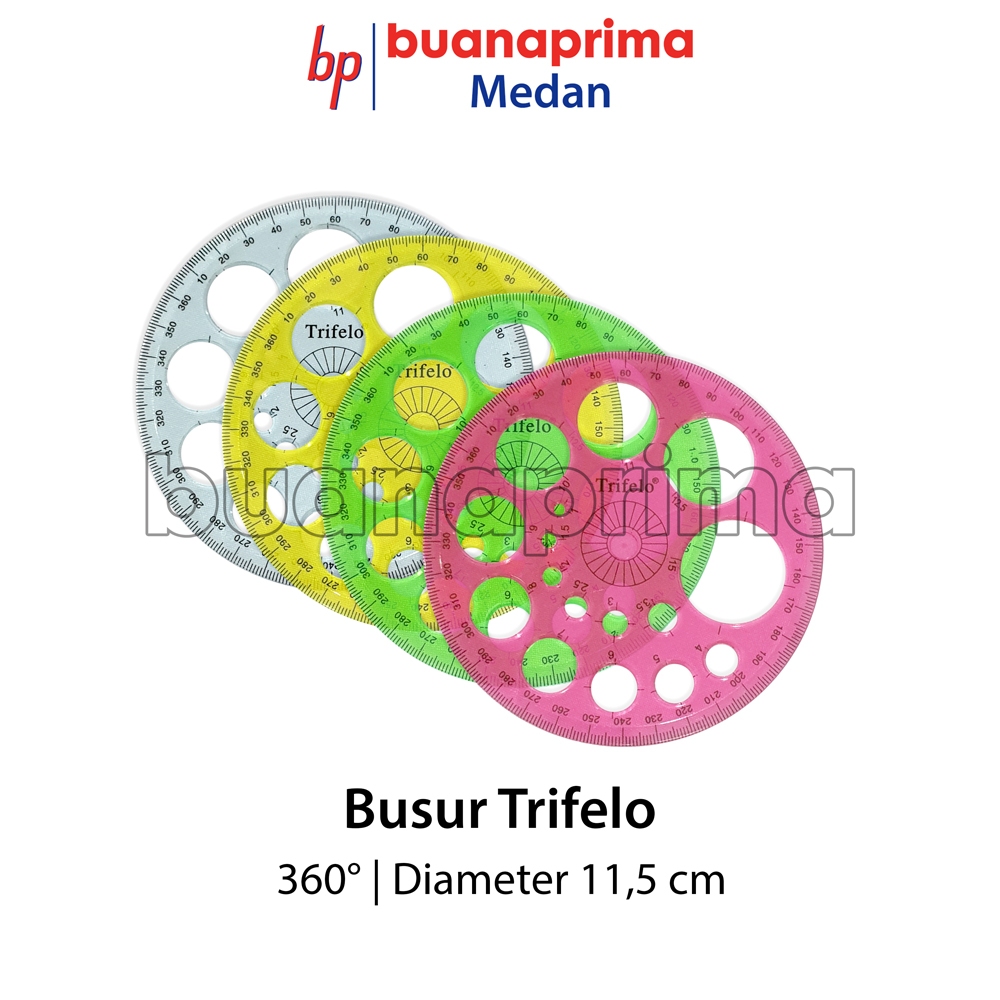 

Busur TRIFELO 360 DERAJAT Lingkaran Penggaris Plastik Bulat
