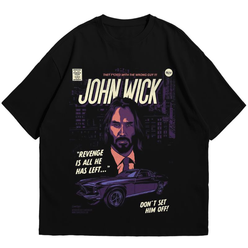 KAOS JOHN WICK COMICS STYLE | T-SHIRT MOVIE FILM ACTION | COTTON PREMIUM