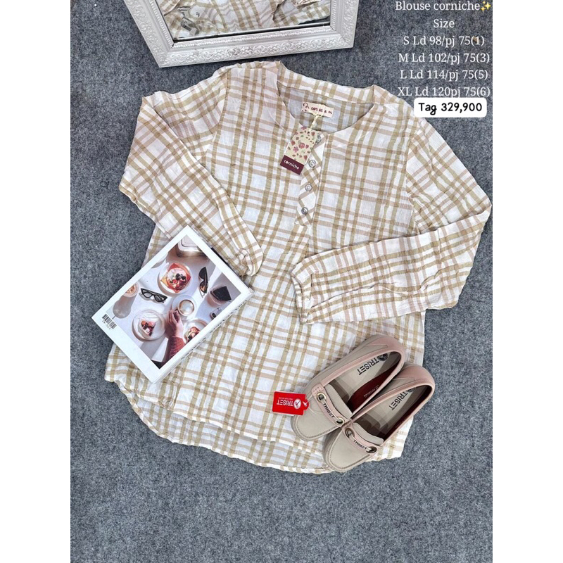 ATASAN BLOUS KEMEJA CORNICHE ORI