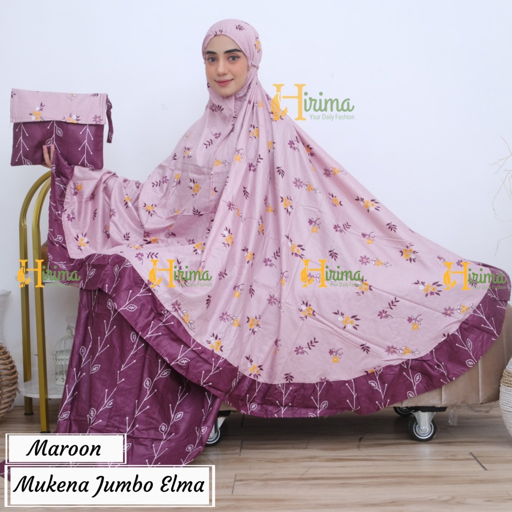 Mukena adem jumbo dewasa motif bunga souvenir haji umroh tahlilan