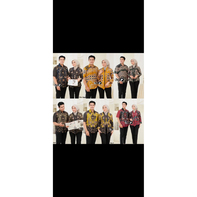 baju couple batik motif terbaru model kutu baru seragam kantor baju batik pasangan