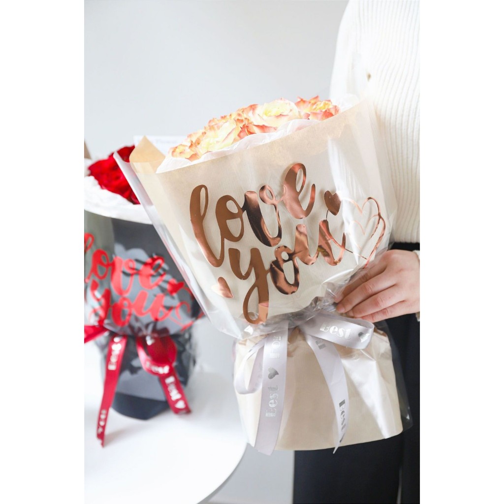 

FLOWER WRAPPING Paper TULISAN LOVE YOU TRANSAPRENT CELLOPHANE OPP [COCOK UNTUK VALENTINE]