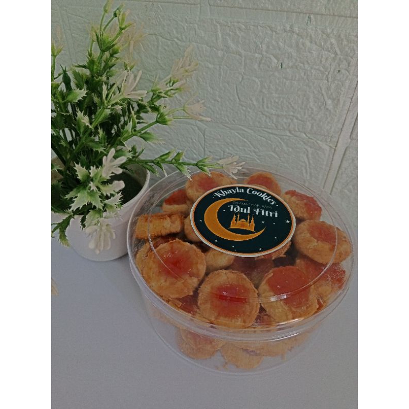 

THUMBPRINT CHEESE STRAWBERRY |TOPLES LEBARAN |HAMPERS |500GR |KUE |COOKIES