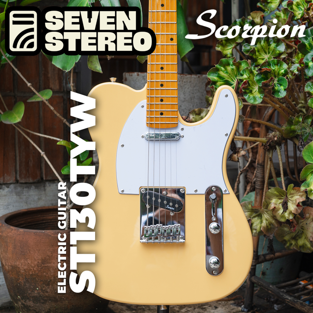 Scorpion ST130 Telecaster Electric Guitar Yellow