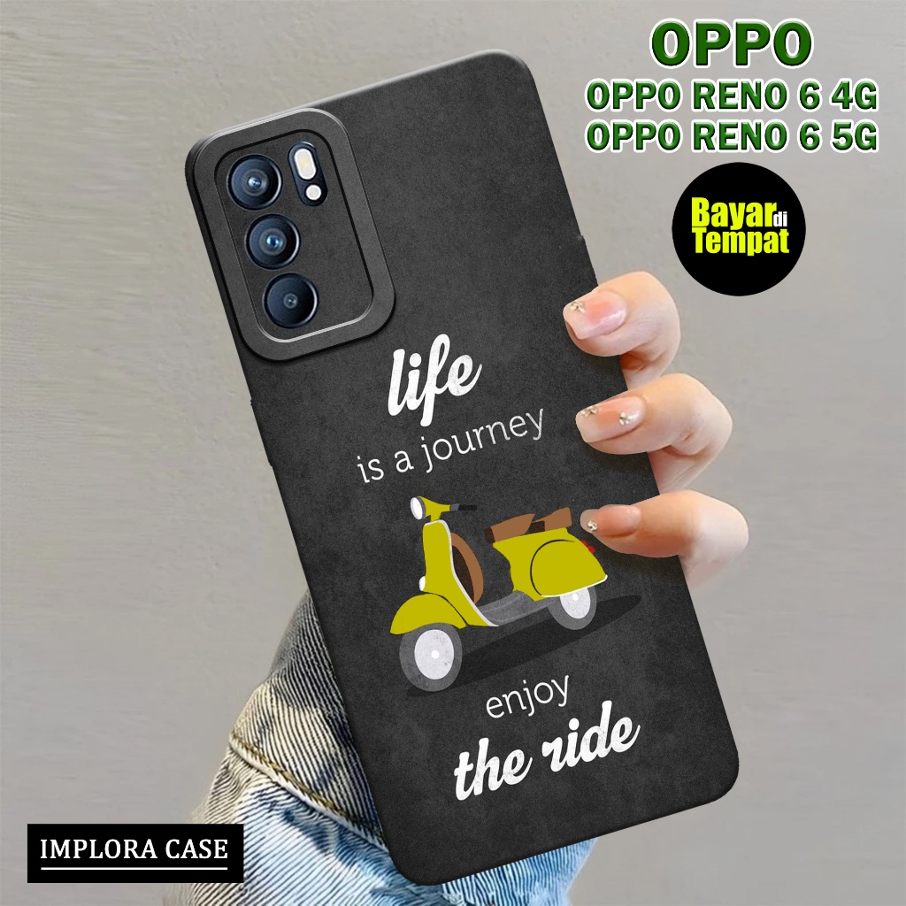 Case OPPO RENO 6 4G / RENO 6 5G Motif VESPA IMPLORA CASE Casing OPPO RENO 6 4G / 6 5G Softcase Pro C
