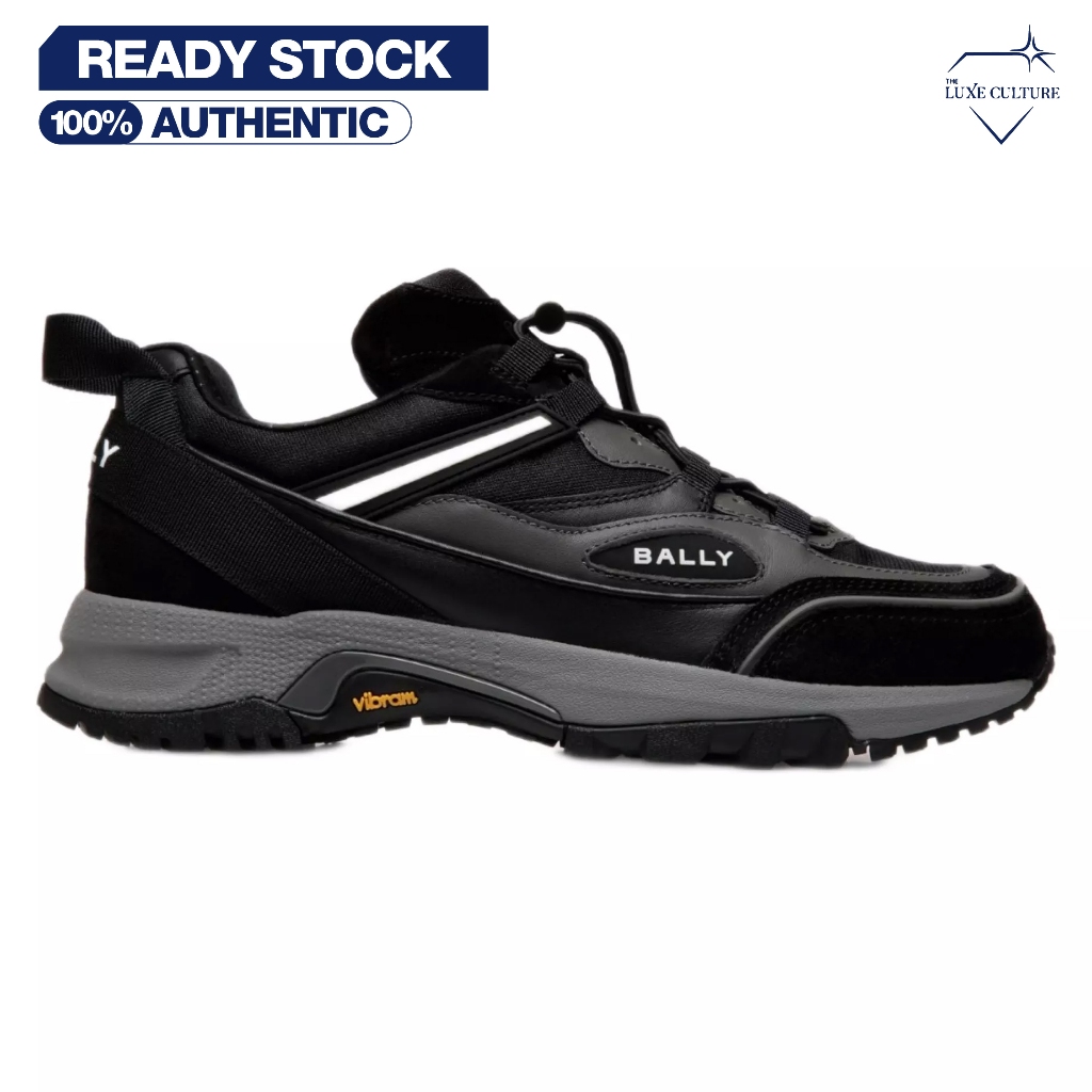 Bally Freyne Drawstring Black Sneakers / Sepatu Branded Original