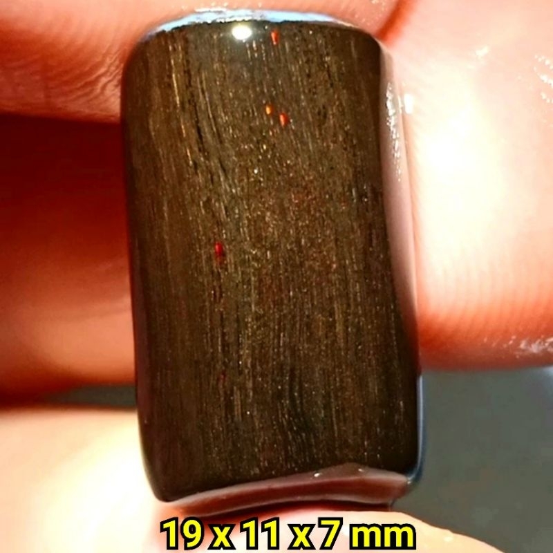 Bahan Kalimaya Black Opal Sempur Ruyung Banten.. 19x11x7 mm..