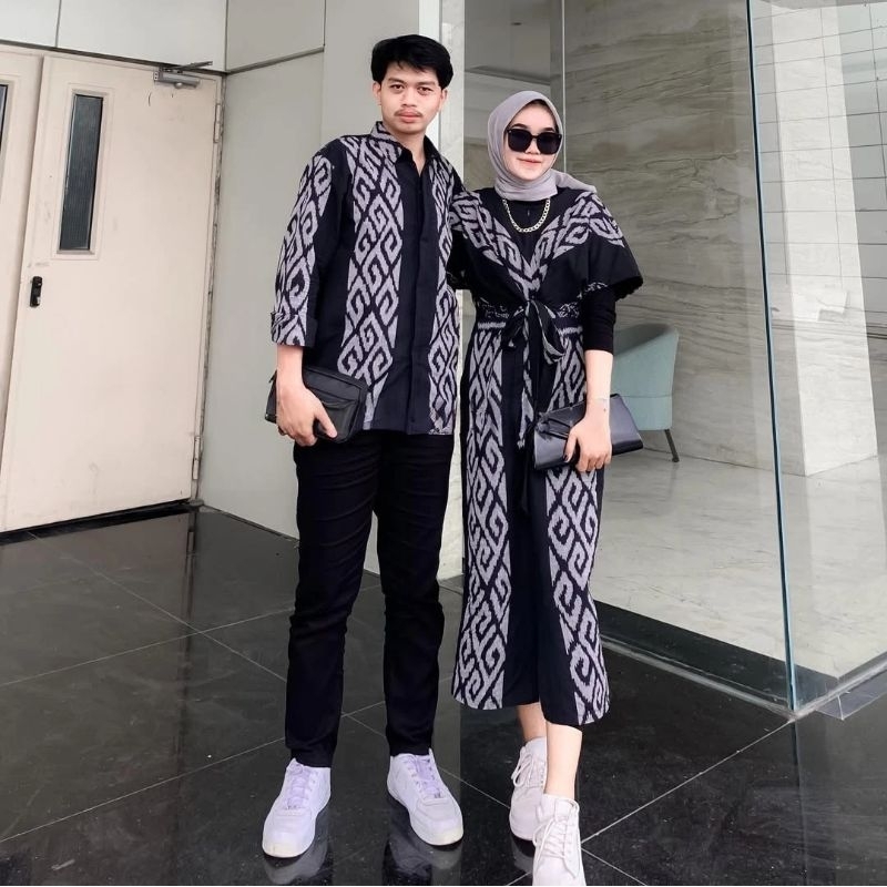 _Gamis Tenun_Baju Kondangan Wanita _Kekinian Couple _Keluarga Baju Couple _Pasangan Kondangan
_Baju 