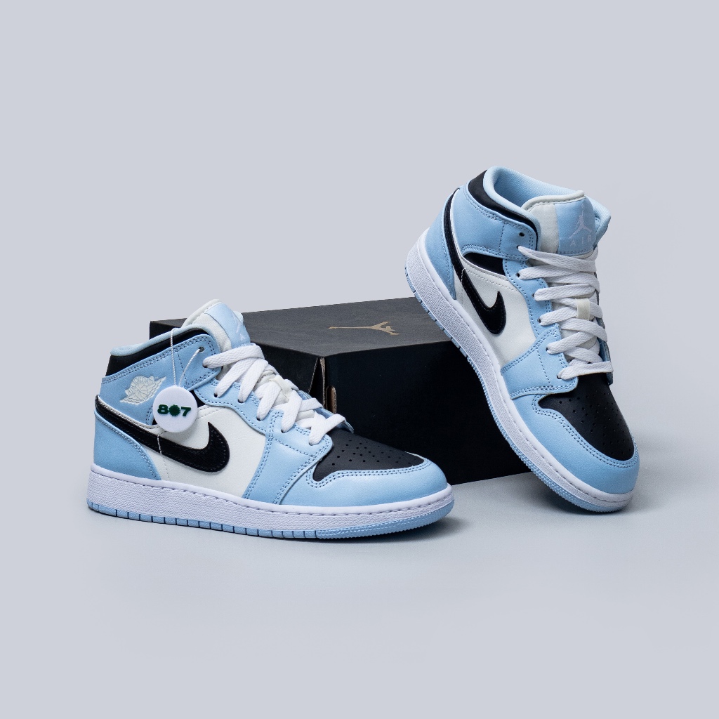 Air Jordan 1 Mid Ice Blue Gs Women