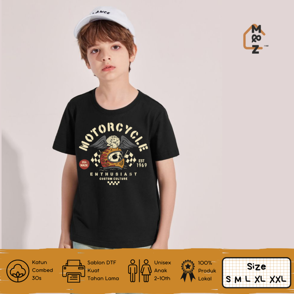 Kaos Anak Laki Laki 2-11th Baju Distro Anak Laki Laki Bahan Coton Combed 30s Halus Dan Nyaman