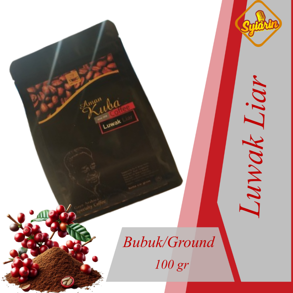 

Syiar II Gayo Arabika Aceh Takengon Wild Luwak Premium 100% Asli II Bubuk II 100g