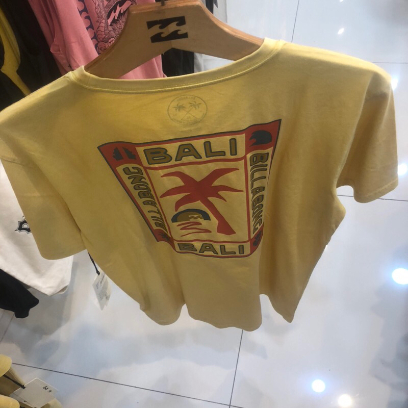kaos pria billabong original bali window short sleeve tee yellow