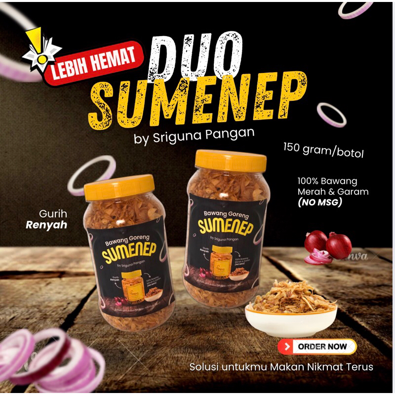

Bawang Goreng Sumenep Bundling 2 pcs Premium (150 gram)