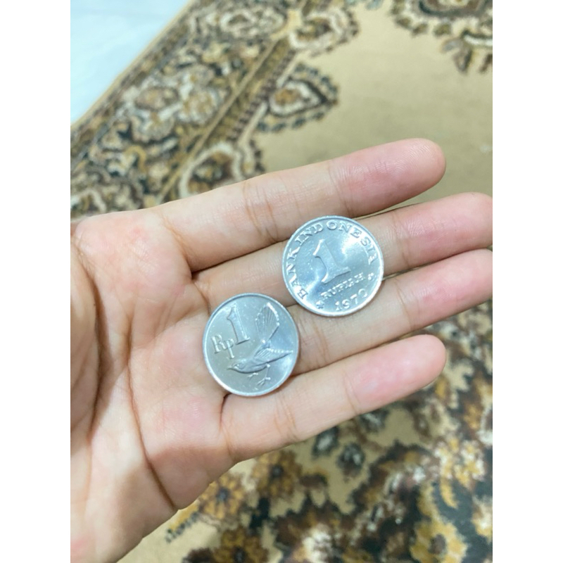 MURAH - koin 1 rupiah tahun langka 1970 koleksi