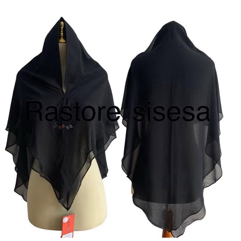 khimar short rania black sisesa
