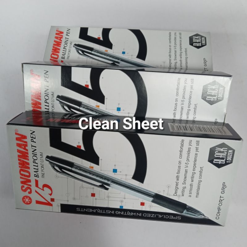

Pulpen Cetek V5 Snowman 0.7mm Hitam