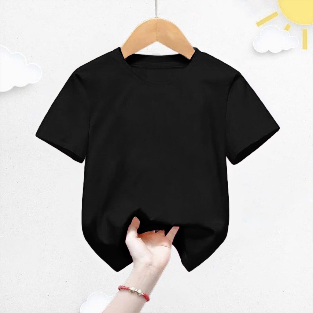 Kaos Anak Polos Cowok/Cewek Atasan Anak Umur 1-12 Tahun