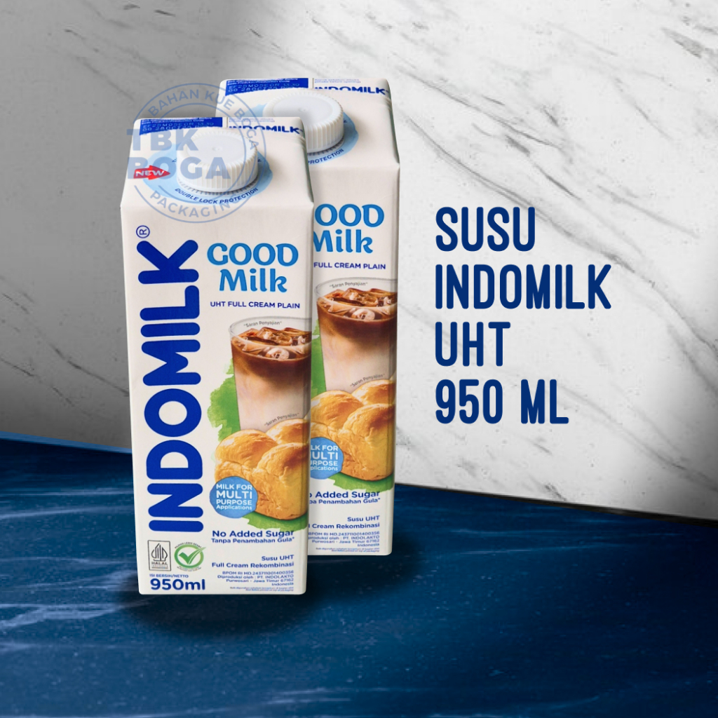 

Indomilk Susu UHT ( 950 ml ) Full Cream Plain Putih Indo Milk