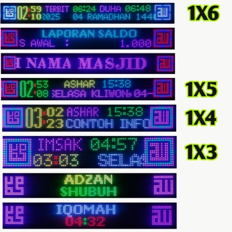 CONTROLLER JWS MULTI P10RGB 1x1 sampai 1x6 PANEL, AUTO TARTIL