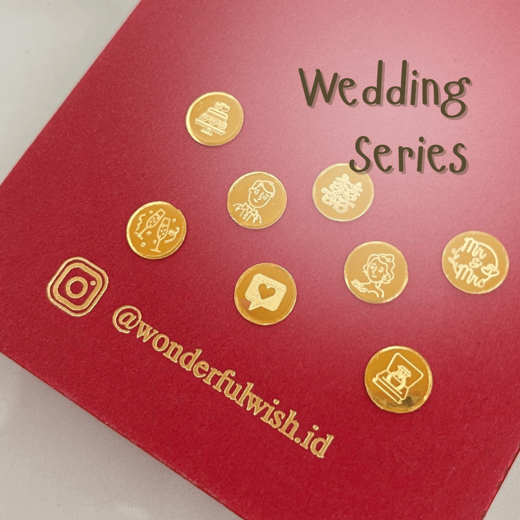 Wonderful Wish Emas Koin 24K Motif Pernikahan Bersertifikat