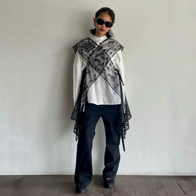 STUDIO XEMAI ATTIRE - IKAT BROCADE RECTANGLE CROSS KIMONO | RECTANGLE KIMONO | KIMONO BROKAT | OUTER