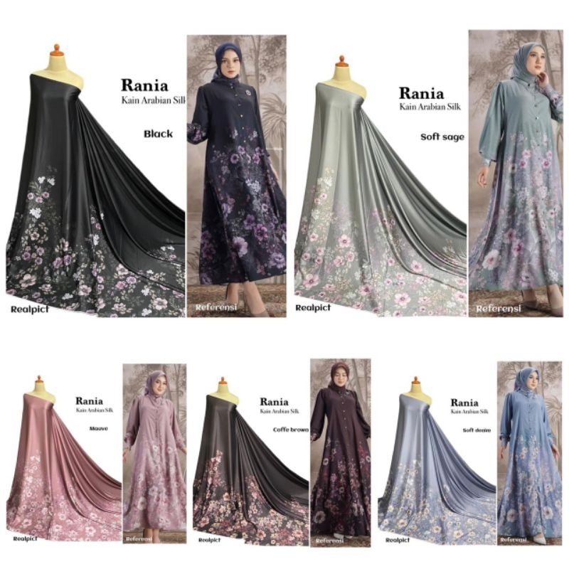 kain arabian silk motif RANIA / kain arabian silk motif MILIZA / bahan dasar baju gamis wanita bunga