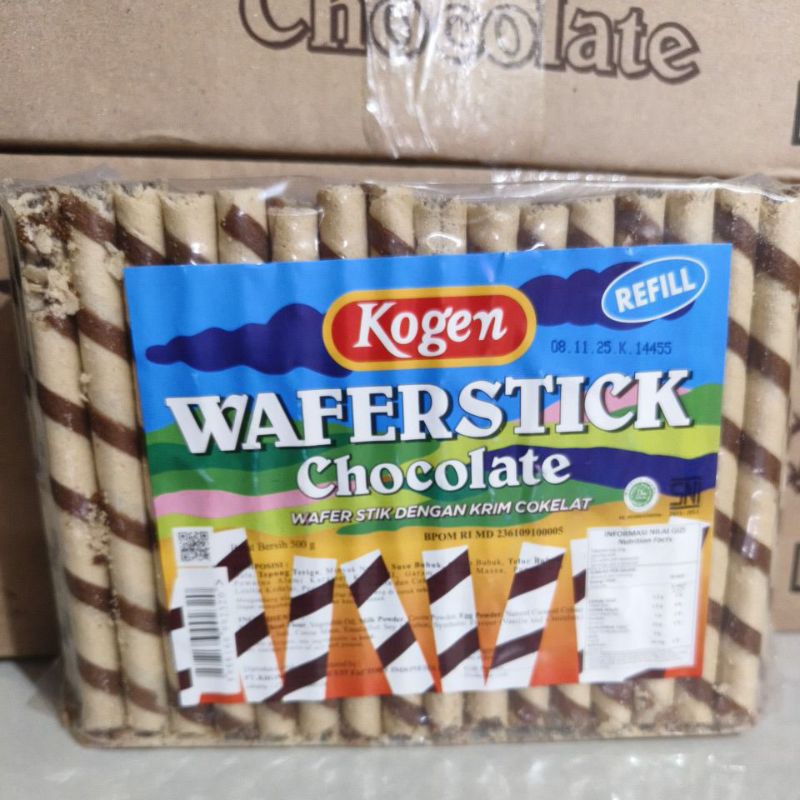 

Kogen Wafer stik isi 500 gram Coklat Full