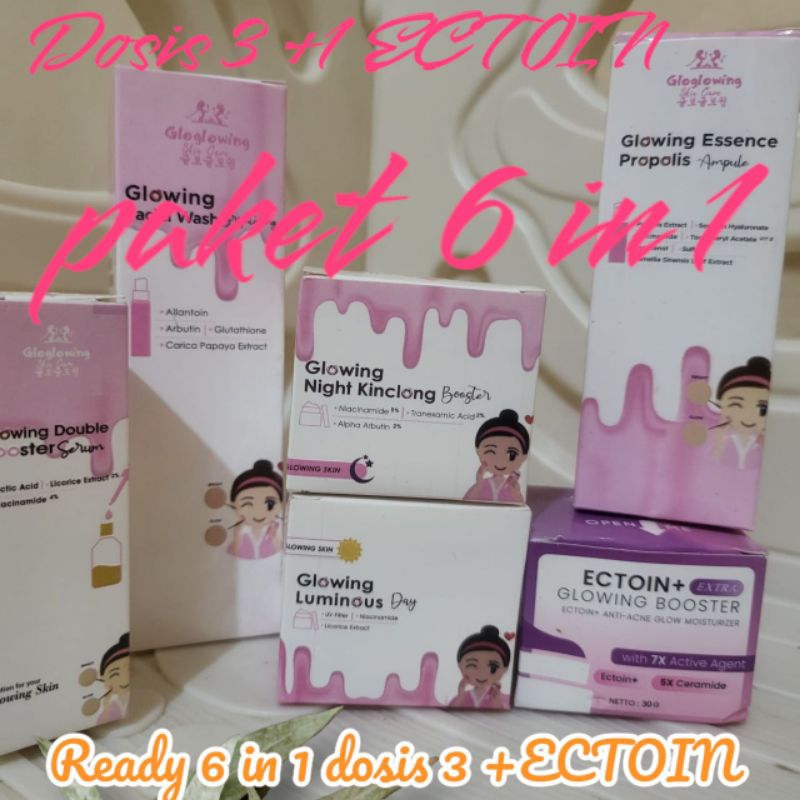 

SUPER HAMAT DOSIS 3 PAKET 6 IN 1 GLOWING DAN ECTOIN ORIGINAL