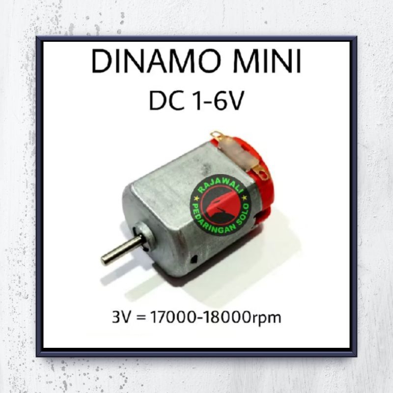 DINAMO MINI DC 1-6V 3V 17000RPM-18000RPM DINAMO TAMIYA